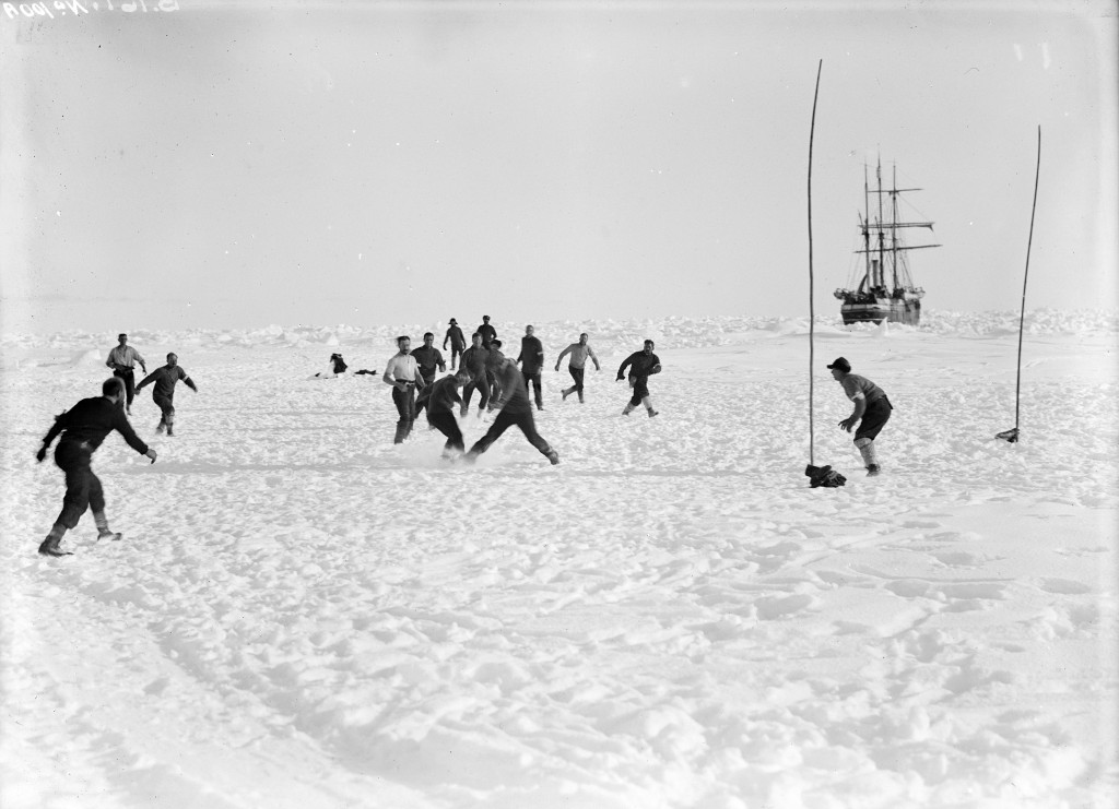 16 February 1915, Football match on the ice Credit: Royal Geographical Society (with IBG)