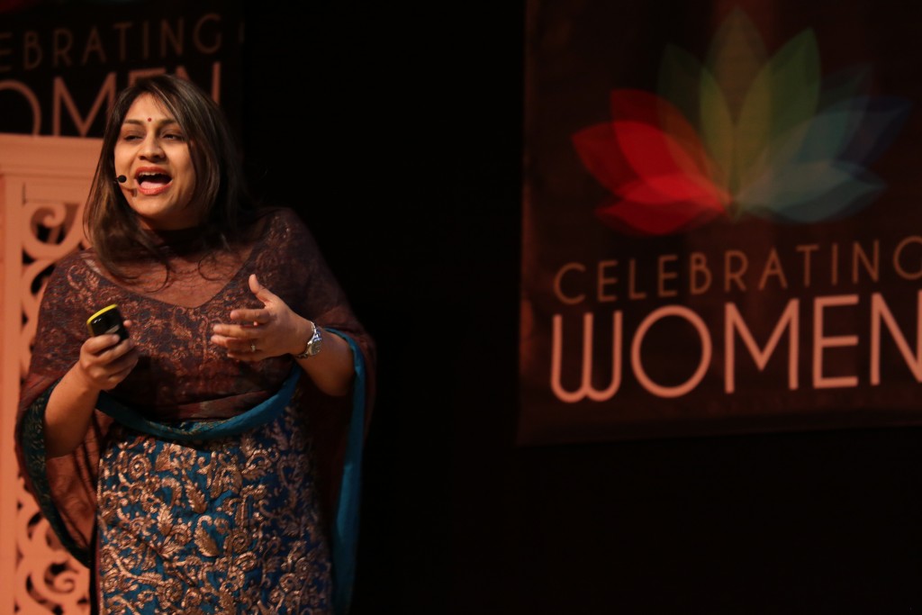 Janhavi Dadarkar delivers inspirational talk at 8th Annual IWD at Neasden Temple