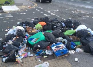 Uncollected Bin Bags Hurled Across Streets in Winson Green