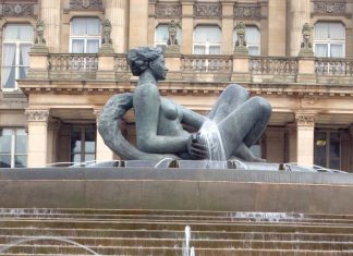 Giant Bra Adorns Indian Sculpture To Mark Breast Cancer Awareness Month