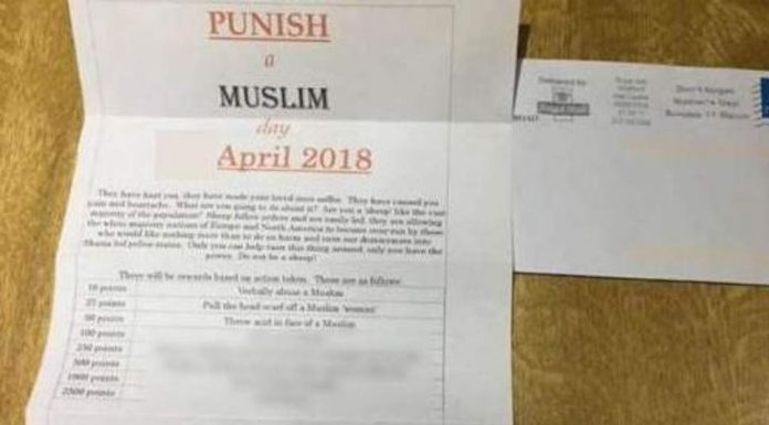 Police arrest Man over ‘Punish a Muslim Day’ Letters
