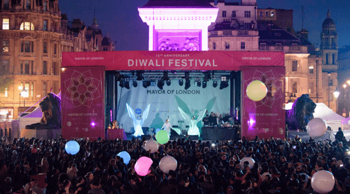 Bollywood actor Manish Koirala surprises London at Diwali on the Square