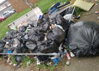 Black Bags Dumped on Streets