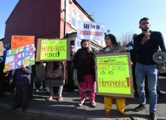 LGBT Protest Continues Outside Primary School
