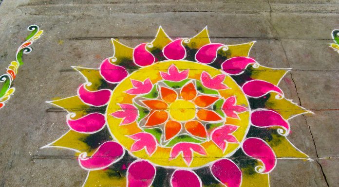 Halloween Rangoli Art at The Swan Shopping Centre