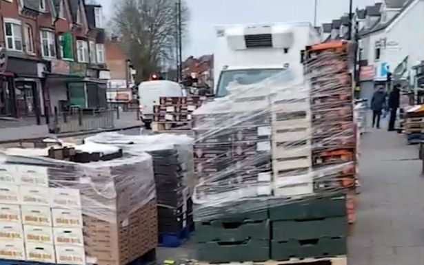 Traders On Stratford Road Block Pavement
